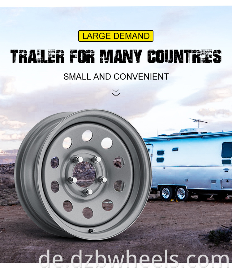  5x114.3 Steel Wheels Chrome Trailer Wheels